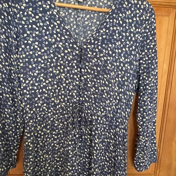 Jade Long Sleeve‎ Midi Dress in Navy Ditsy Floral​ - Picture 8 of 11